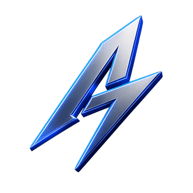 AngelAutomates — chrome lightning-bolt A